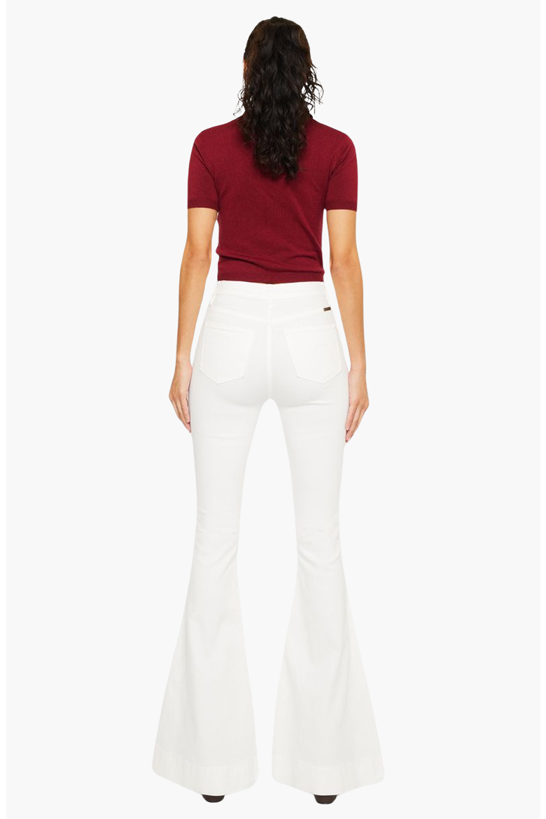 Braelynn Essentials High Rise Super Flare Jeans, Alternate, color, White