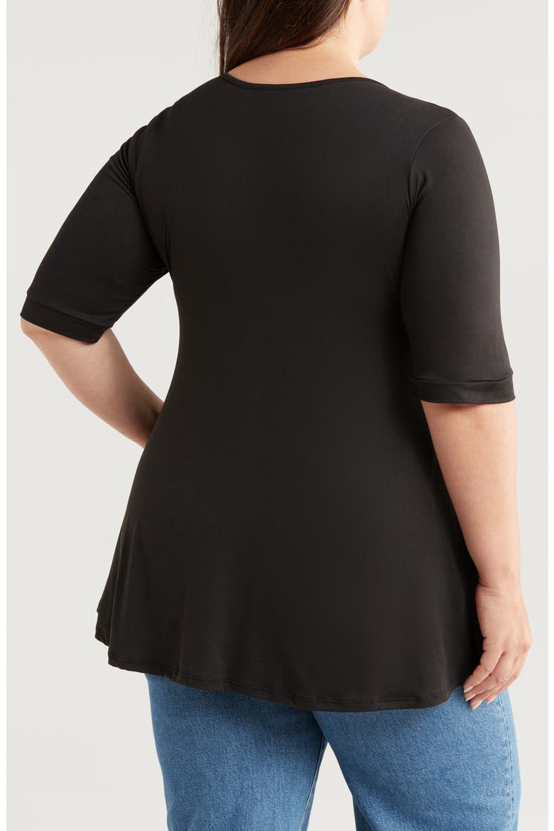 Three-Button Tunic, Alternate, color, BLACK
