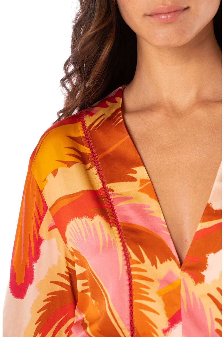 Jungle Palms Enjoyable Cover-Up Dress, Alternate, color, PINK