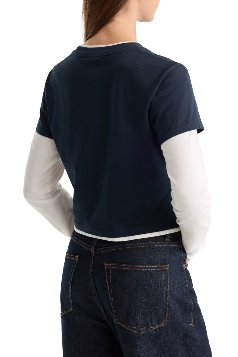 The Combo Layered T-Shirt, Alternate, color, NAVY WITH CHALK