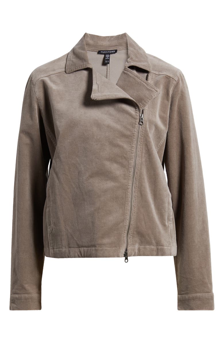 Eileen Fisher Short Rider Jacket, Alternate, color, Taupe