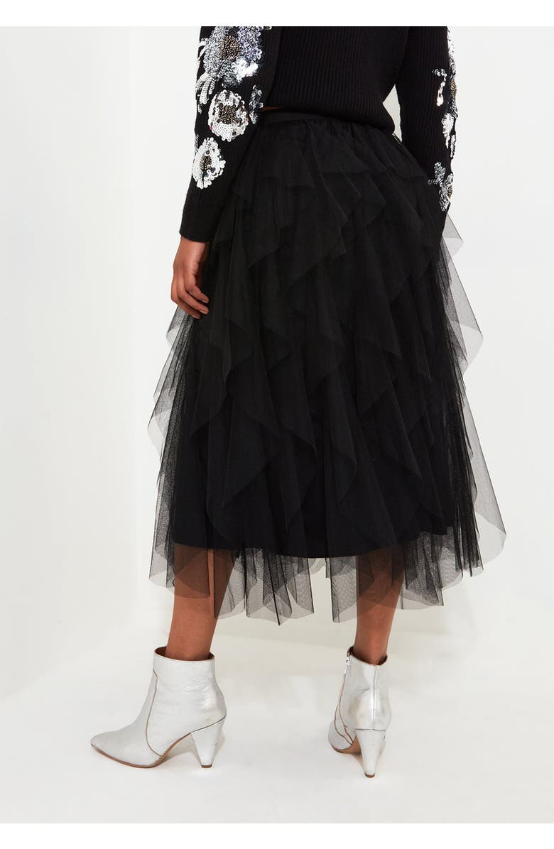 Joe Browns Tulle Midi Skirt, Alternate, color, Black