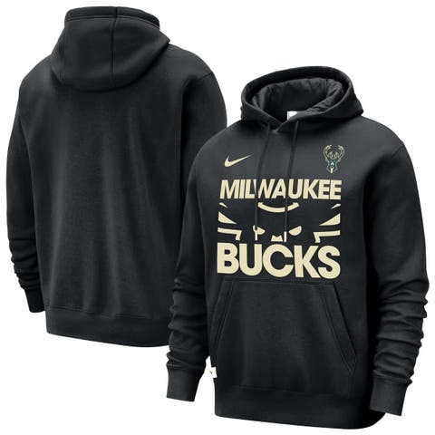 Men's Nike Black Milwaukee Bucks Courtside Club Pullover Hoodie
