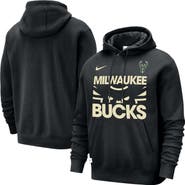 Nike Men's Nike Black Milwaukee Bucks Courtside Club Pullover Hoodie