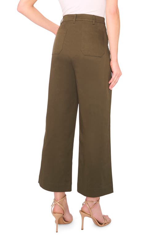 Halogen ® Patch Pocket Crop Twill Pants In Brown