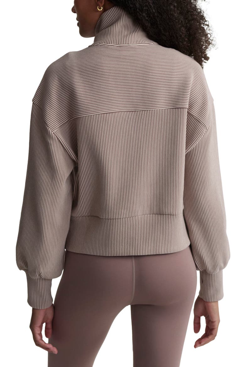 Gibbs Ottoman Rib Crop Zip Jacket, Alternate, color, TAUPE SAND