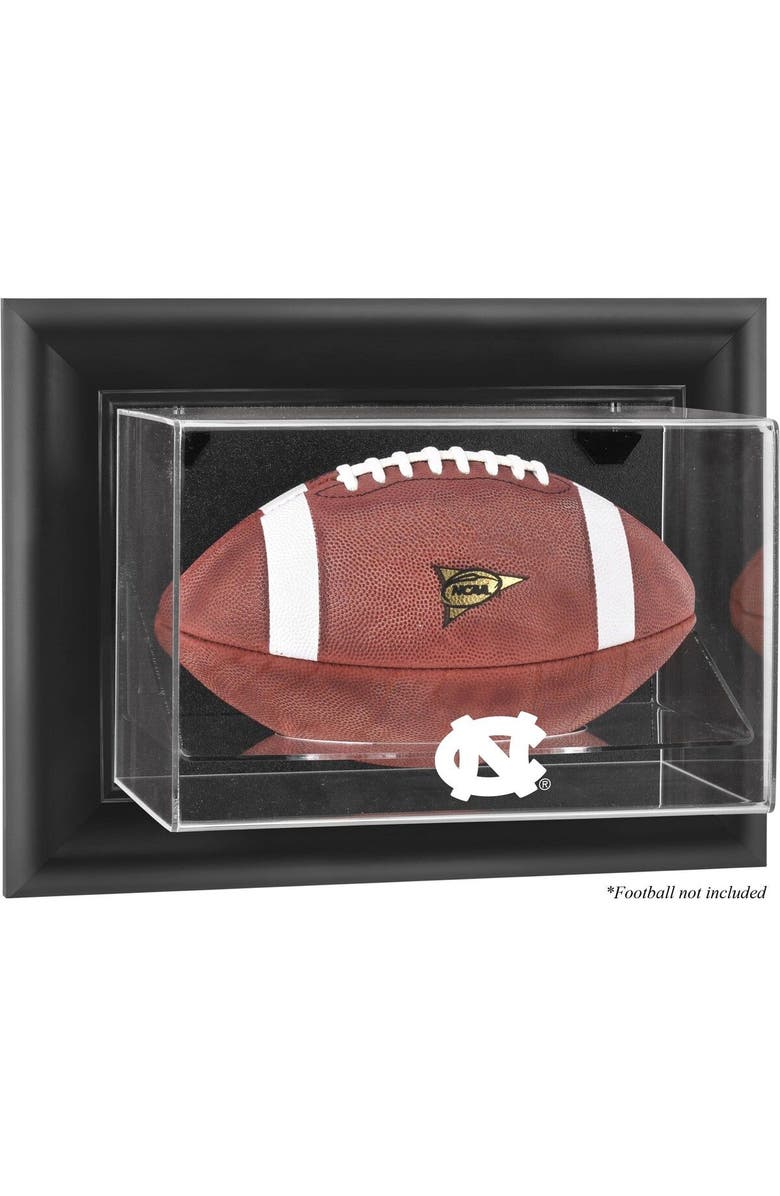 FANATICS AUTHENTIC North Carolina Tar Heels Black Framed (2015-Present Logo) Wall-Mountable Football Display Case, Main, color, 