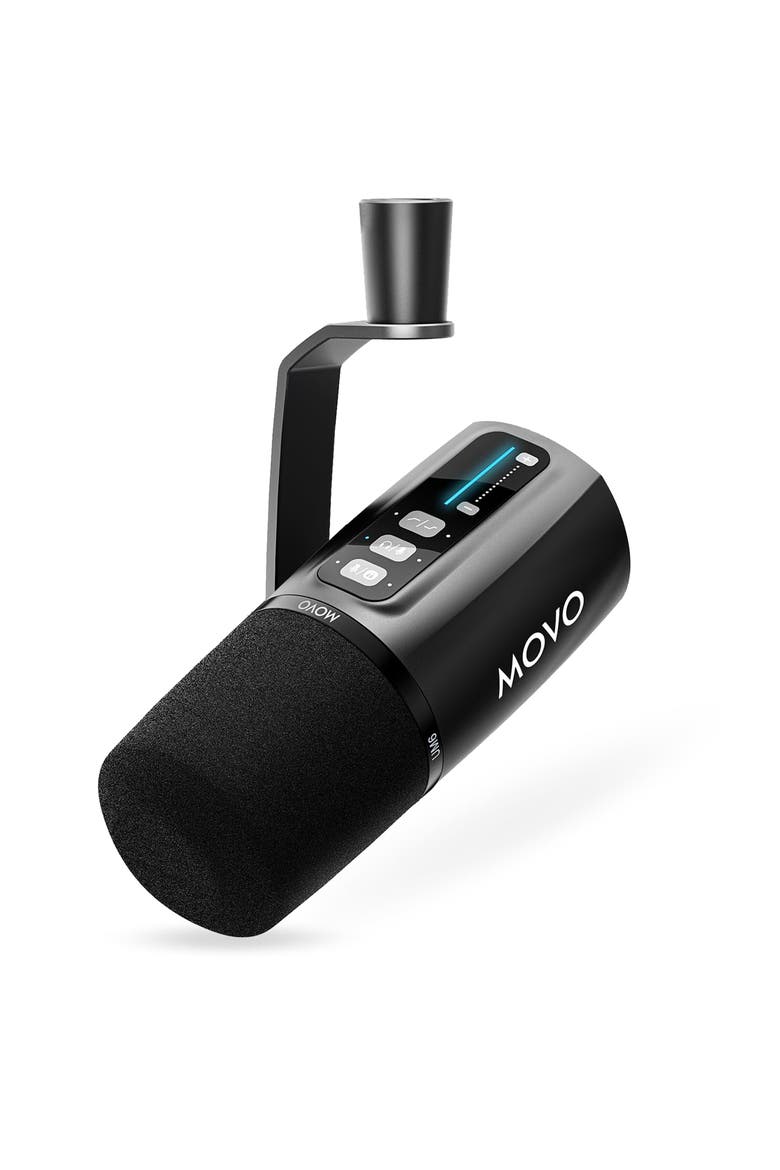 UM6 Dynamic Podcast Microphone with Built-in GainCast Preamp - XLR and USB C Outputs, Main, color, Black