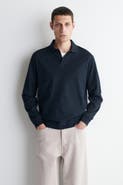 COS Contrast-tipped Cotton-pique Polo Shirt