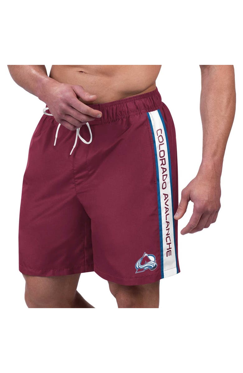 G-III SPORTS BY CARL BANKS Men's G-III Sports by Carl Banks Burgundy Colorado Avalanche Streamline Volley Swim Trunks, Alternate, color, Burgundy