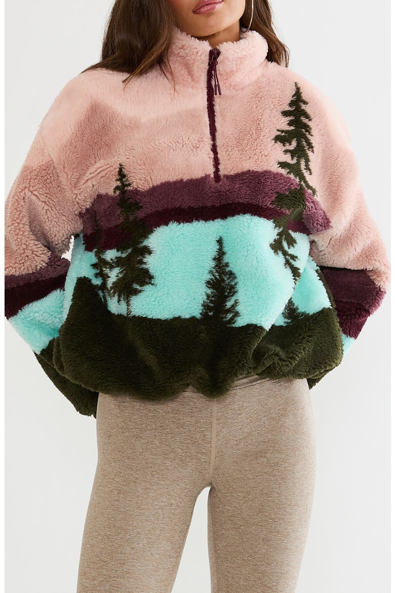 Leona Faux Fur Shearling Pullover, Main, color, WILDERNESS SHERPA