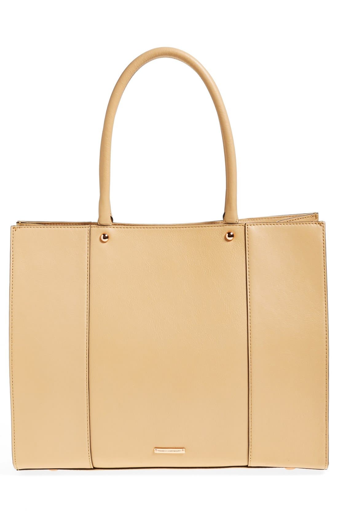 'Medium MAB' Leather Tote, Alternate, color, BISCUIT