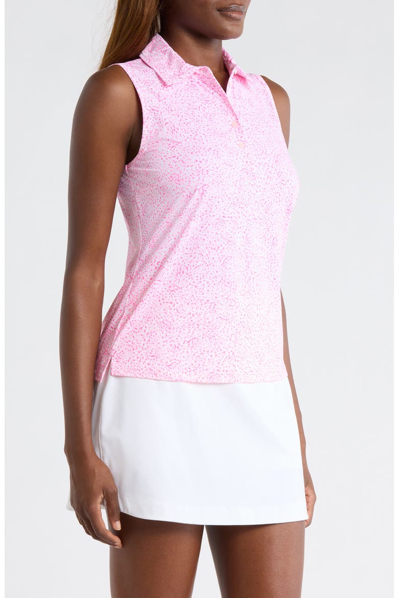 Fireworks Silky Tech Sleeveless Golf Polo, Alternate, color, BLUSH