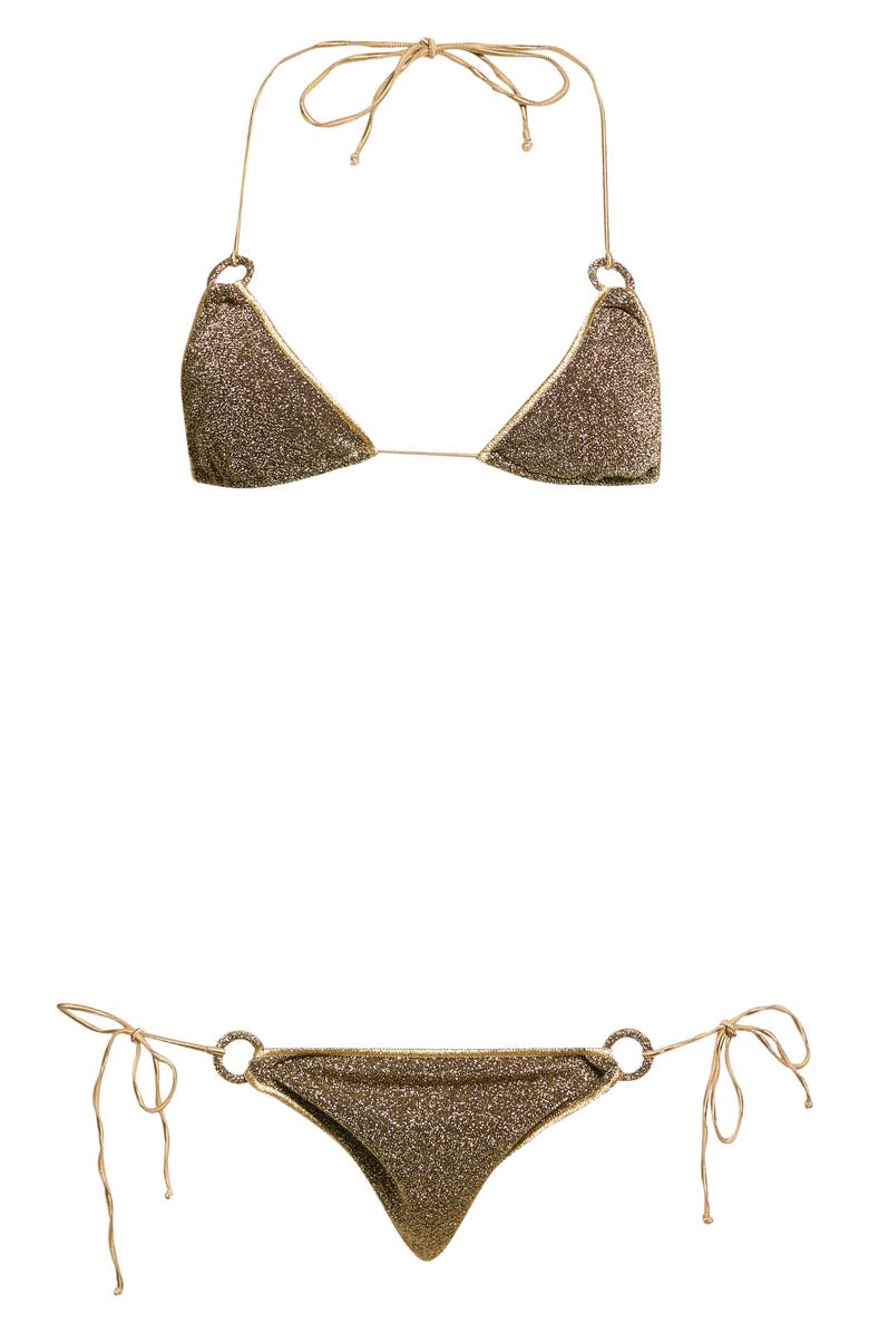 Oséree Lumière Microkini Ring Two-Piece Swimsuit, Alternate, color, 