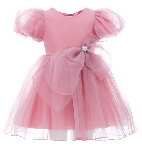 Bow Organza Dress (Toddler, Little Kid & Big Kid)