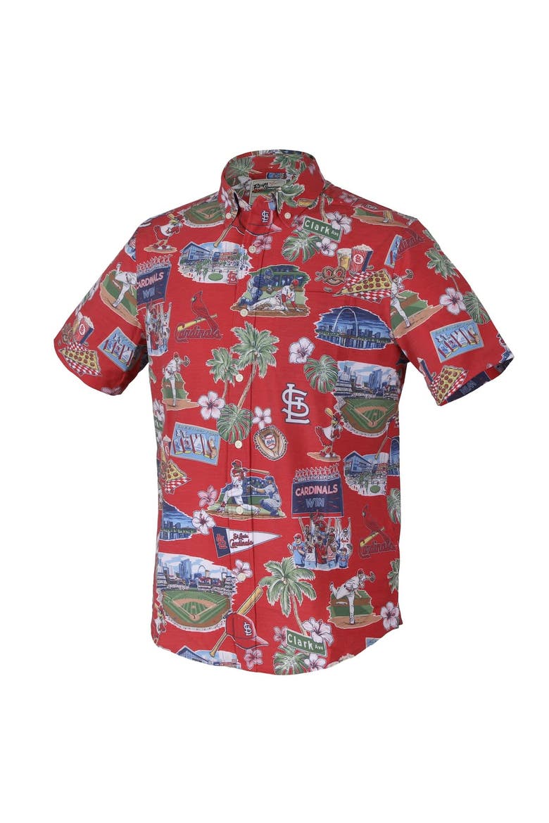 Men's Reyn Spooner  Red St. Louis Cardinals Scenic Tri-Blend Performance Button-Up Top, Alternate, color, Red