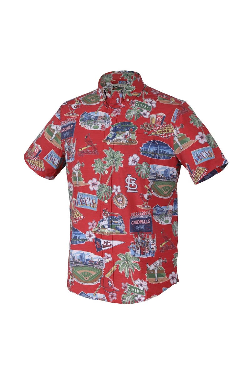 Reyn Spooner Men's Reyn Spooner Red St. Louis Cardinals Scenic Tri-Blend Performance Button-Up Top, Alternate, color, Red