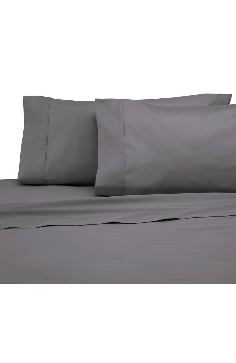 Modern Living Cotton Sateen Pillowcases, Alternate, color, Graphite