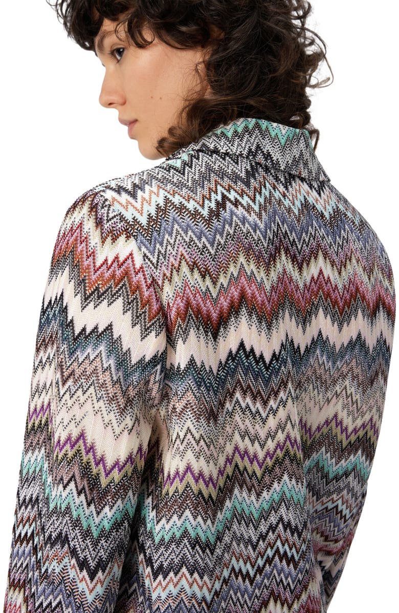 Missoni Single-breasted Blazer With Snake Pattern, Alternate, color, Multicoloured