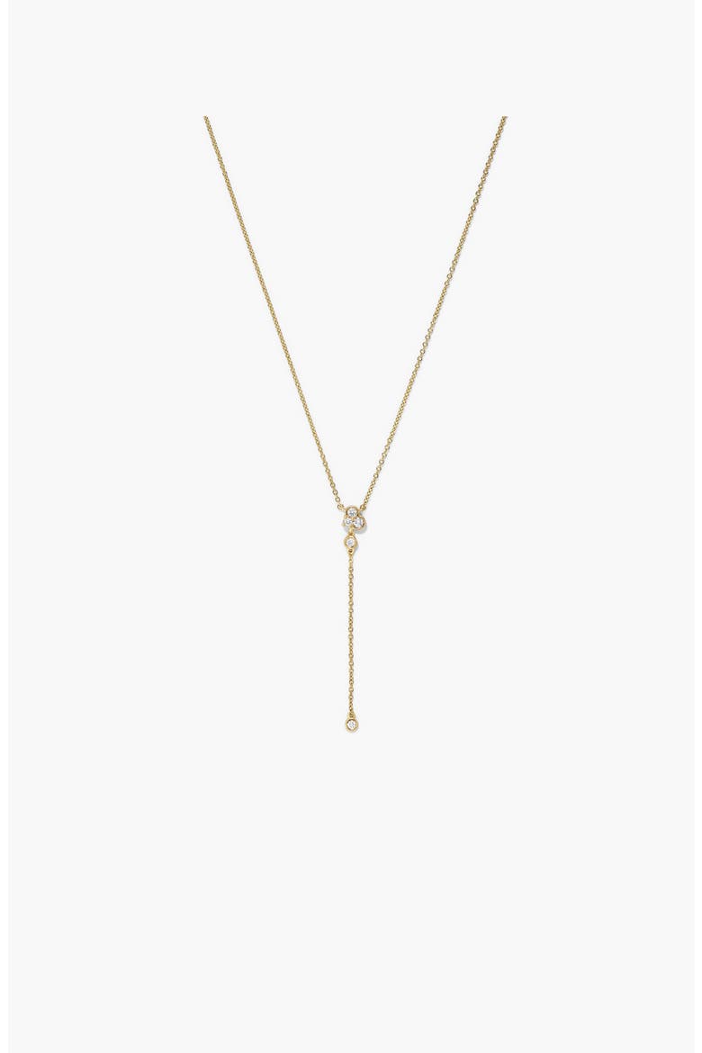 Celeste Lab Grown Diamond Lariat Necklace, Main, color, Yellow Gold