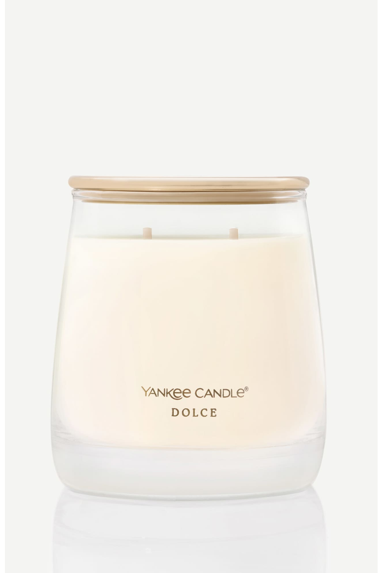 Dolce Premium Medium Jar Candle, Main, color, White