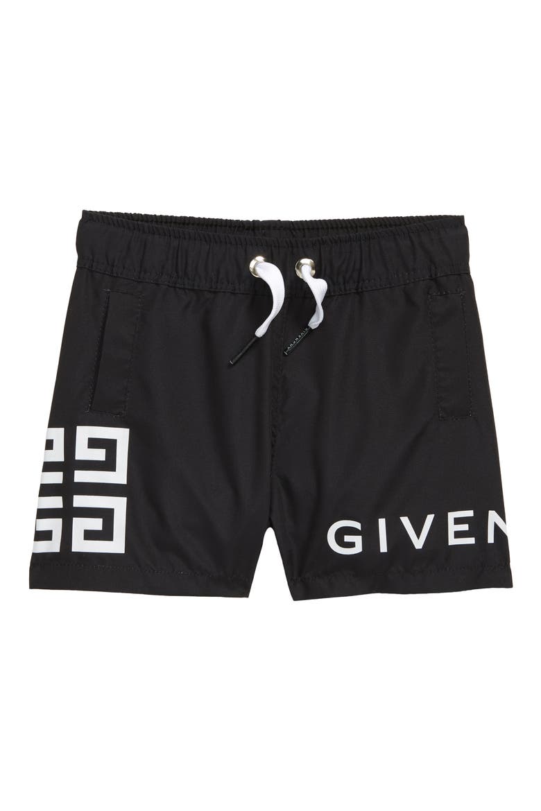 Kids' Logo Swim Trunks, Main, color, 09B BLACK