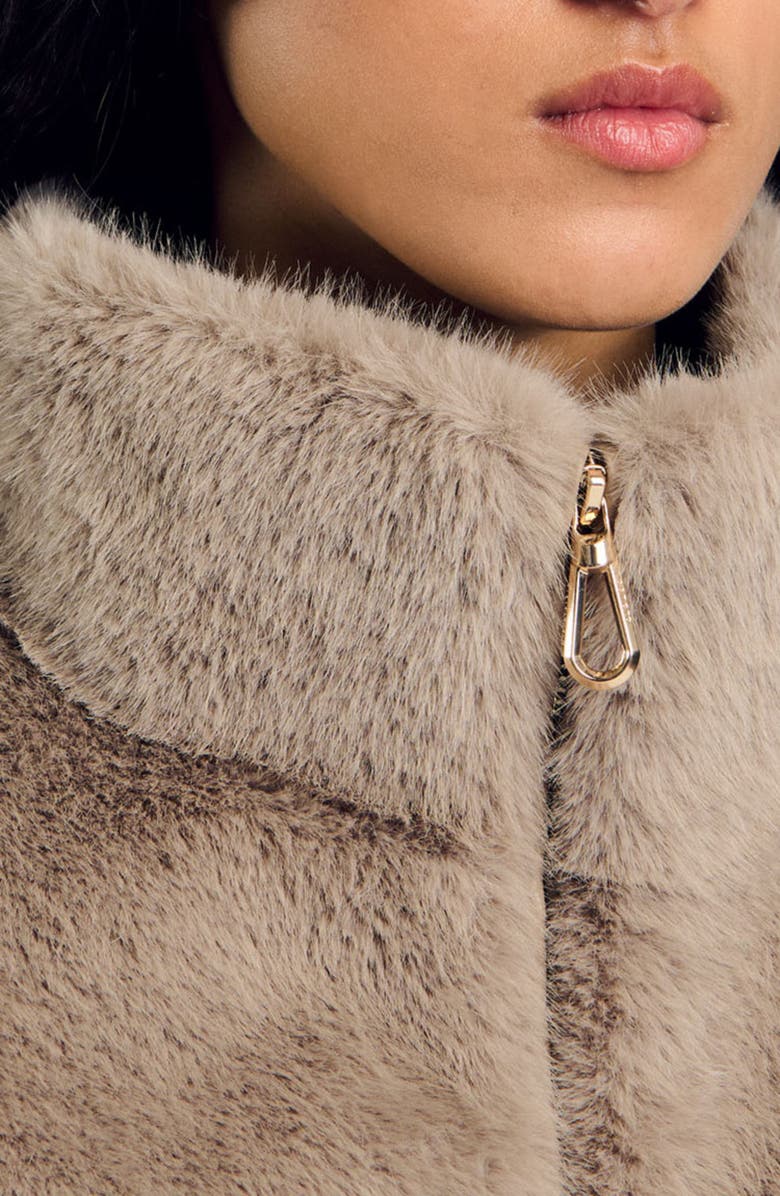 SANDRO Faux fur jacket, Alternate, color,