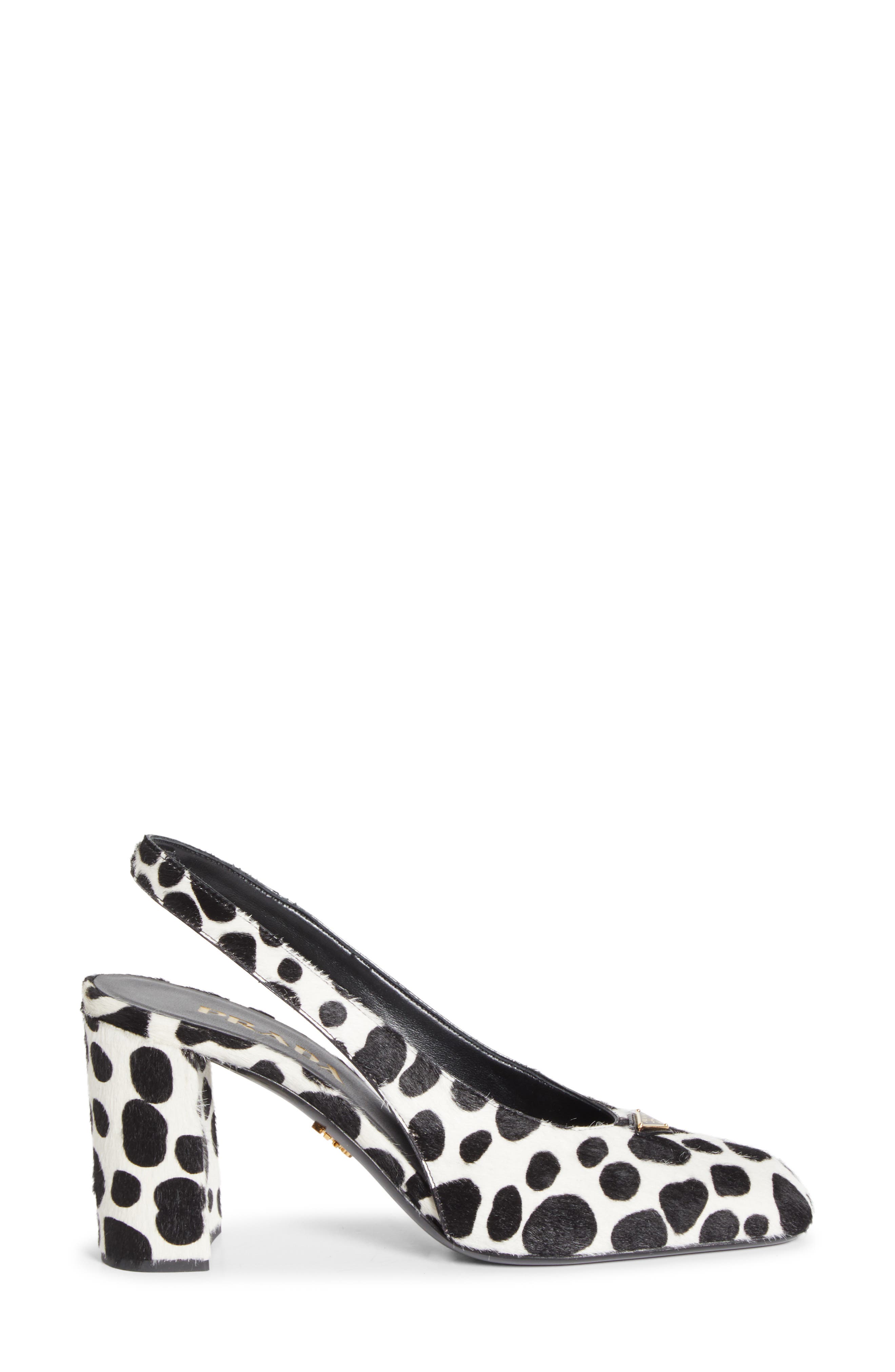 Genuine Calf Hair Slingback Pump, Alternate, color, BIANCO/ NERO PRINT CALF HAIR