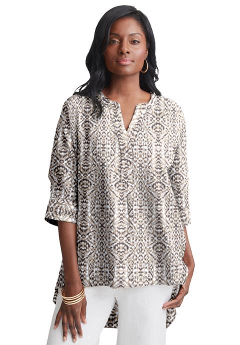 Hi-Low Linen Tunic (Plus)
