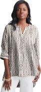 Jessica London Hi-Low Linen Tunic