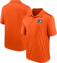 FANATICS Men's Fanatics Branded  Orange Philadelphia Flyers Left Side Block Polo