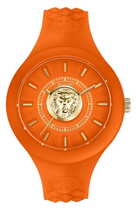Women's Versus Fire Island Lion Silicone Strap Watch, 39mm