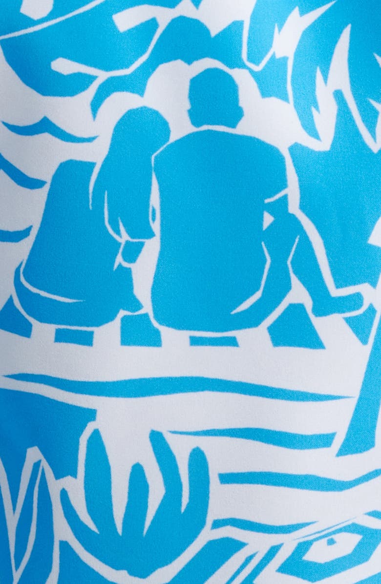 Vintage Summer Volley Swim Trunks, Alternate, color, Blue