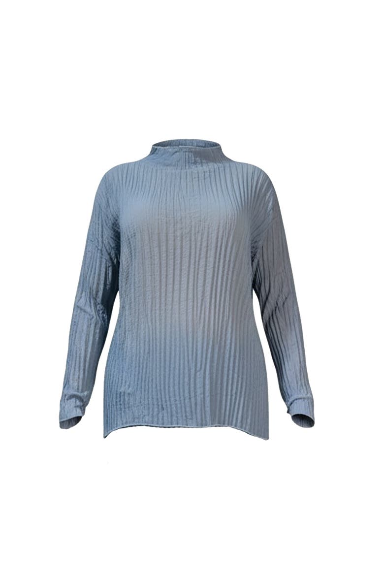 Esme Pleated Funnel Neck Top, Main, color, Coppen Blue