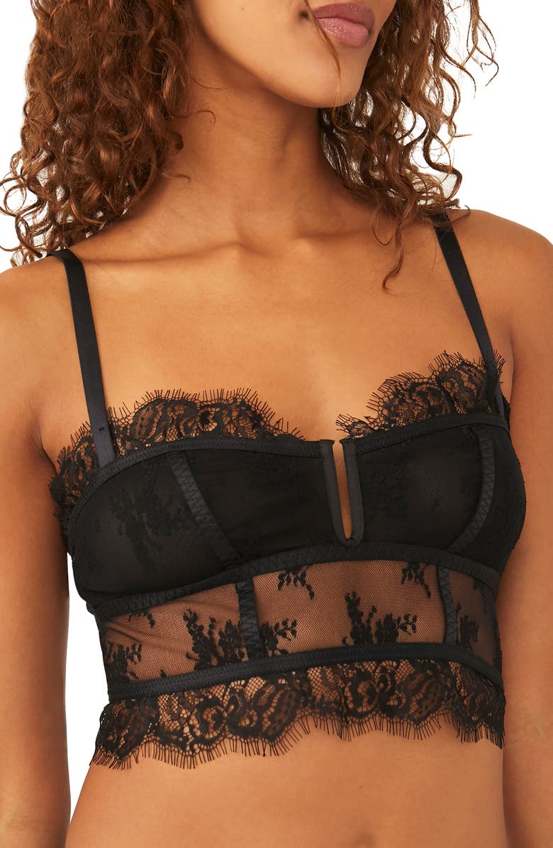 Free People Intimately FP Layer in Lace Bustier Underwire Bra, Main, color,