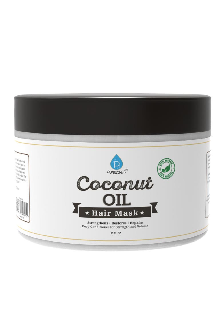 100% Natural Coconut Oil Hair Mask 10 Oz, Main, color, Multicolor
