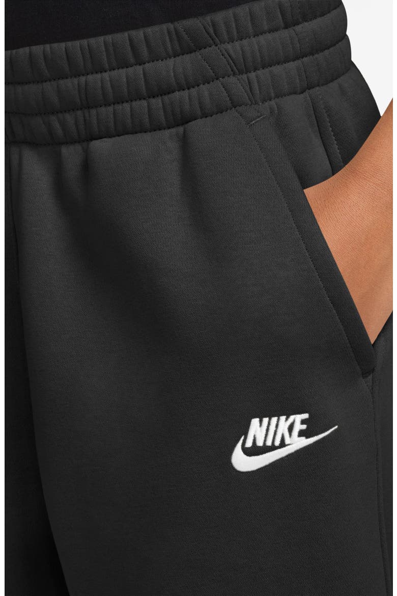 Kids' Sportswear Loose Fit Fleece Pants, Alternate, color, 010 BLACK/WHITE