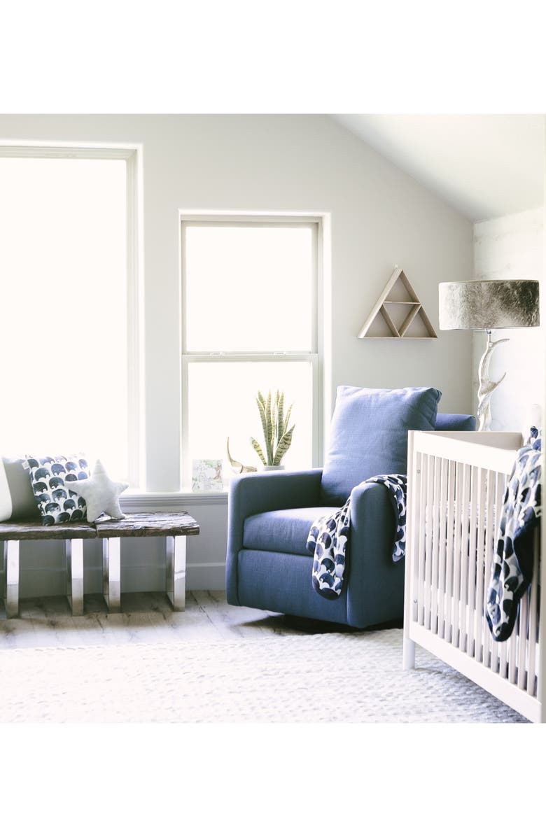 Oilo 2-Pack Fitted Elephant Print Jersey Crib Sheets, Alternate, color, Indigo