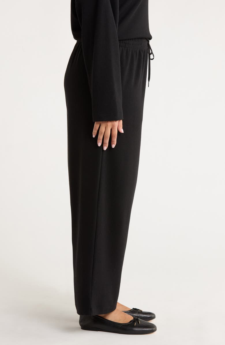 Caslon<sup>®</sup> Wide Leg Ankle Sweatpants, Alternate, color, Black