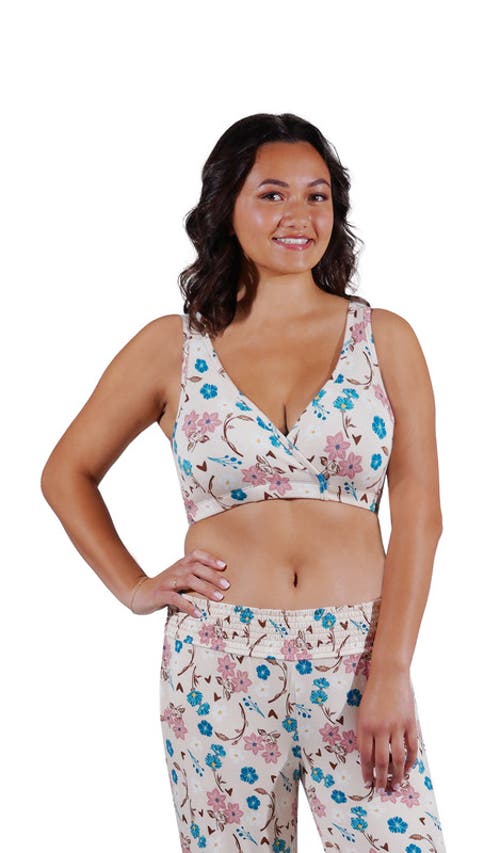 Everly Grey Paisley During & After 3-piece Maternity/nursing Sleep Bras In Multi