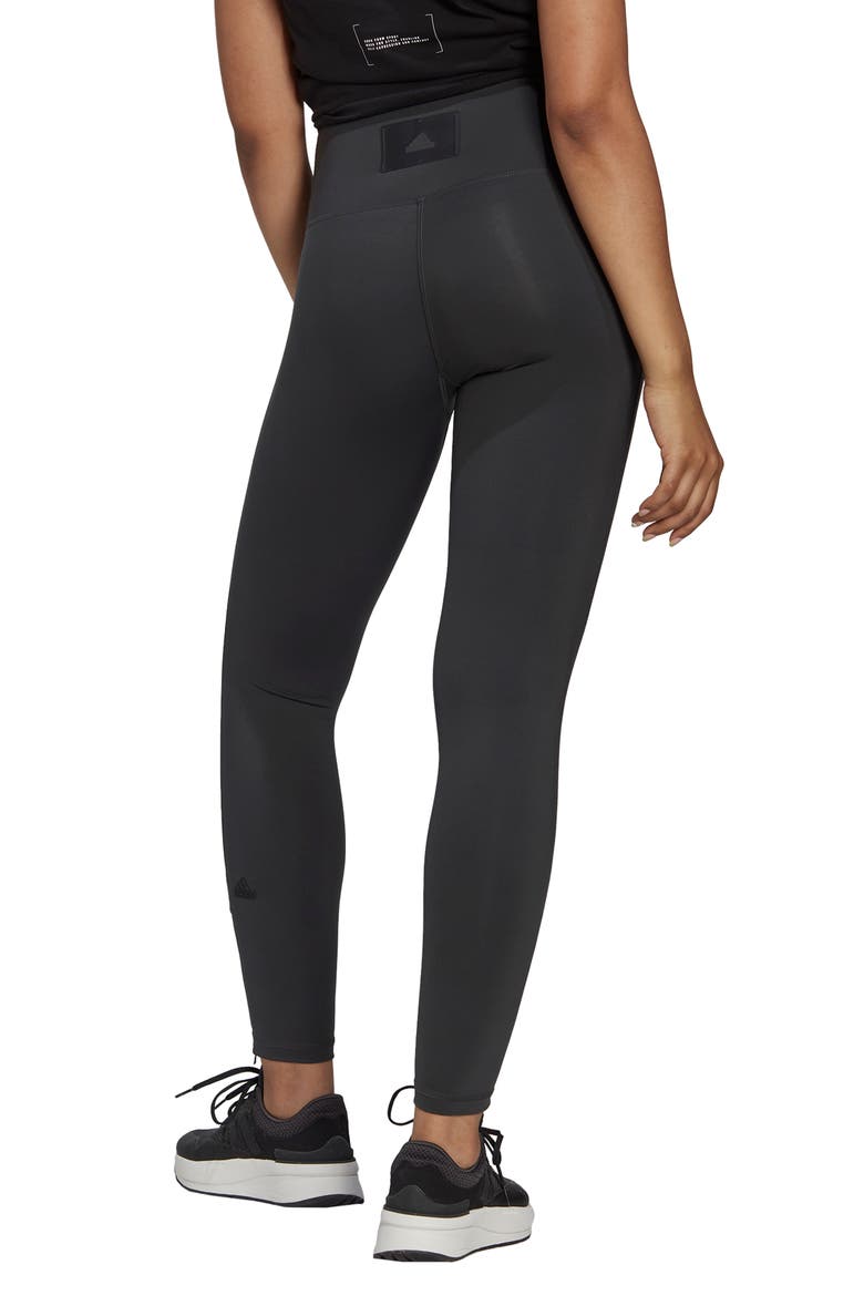 High Waist Zip Cuff Tights, Alternate, color, CARBON