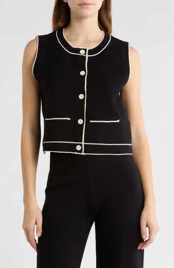 ELIE ELIE TAHARI Button-Up Sweater Vest