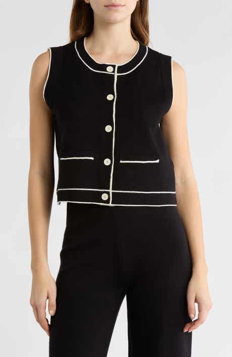 ELIE ELIE TAHARI Button-Up Sweater Vest