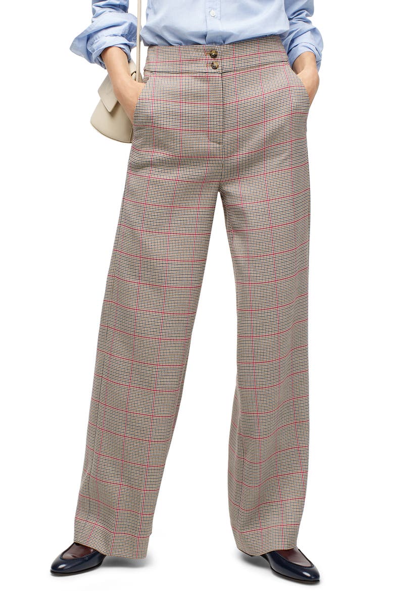 Frankie Rose Plaid Pants, Main, color, NATURAL ROSE