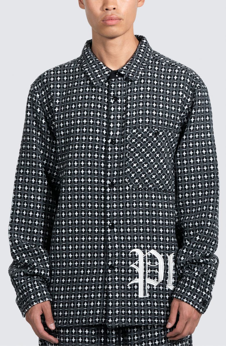 PLEASURES Cross Button-Up Shirt, Main, color,