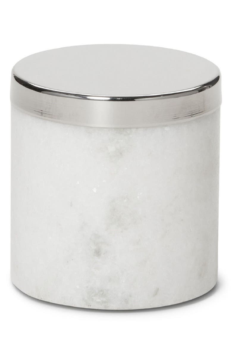 ROSELLI TRADING COMPANY Roman Marble Canister, Main, color, White