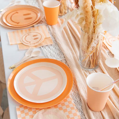Jollity & Co Shade Collection Dinner Plates In Apricot