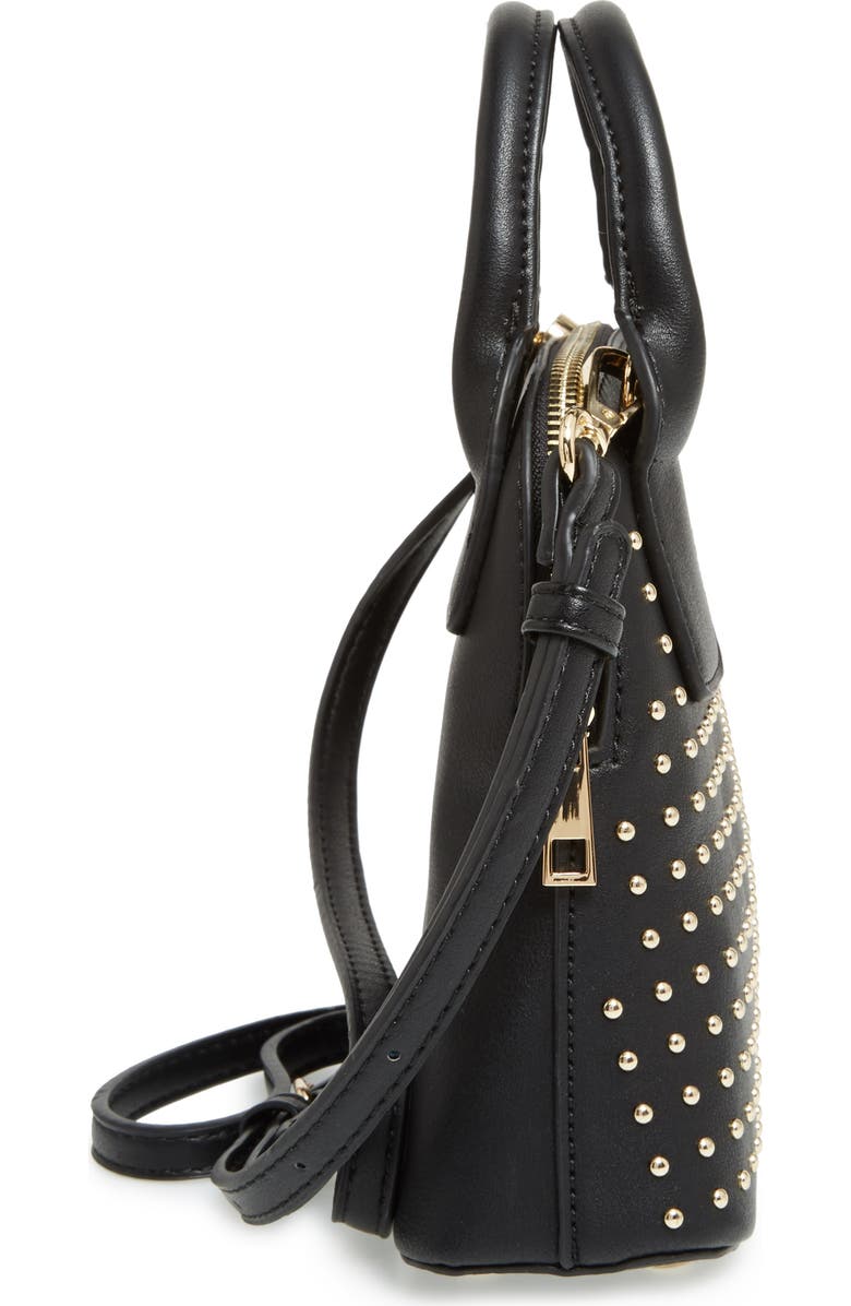 Sole Society Amalia Studded Dome Faux Leather Satchel, Alternate, color,