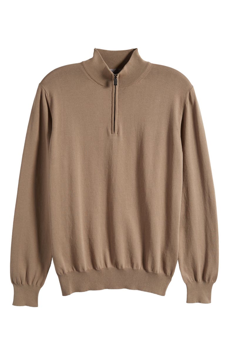 Canali Quarter Zip Mock Neck Sweater, Alternate, color, 