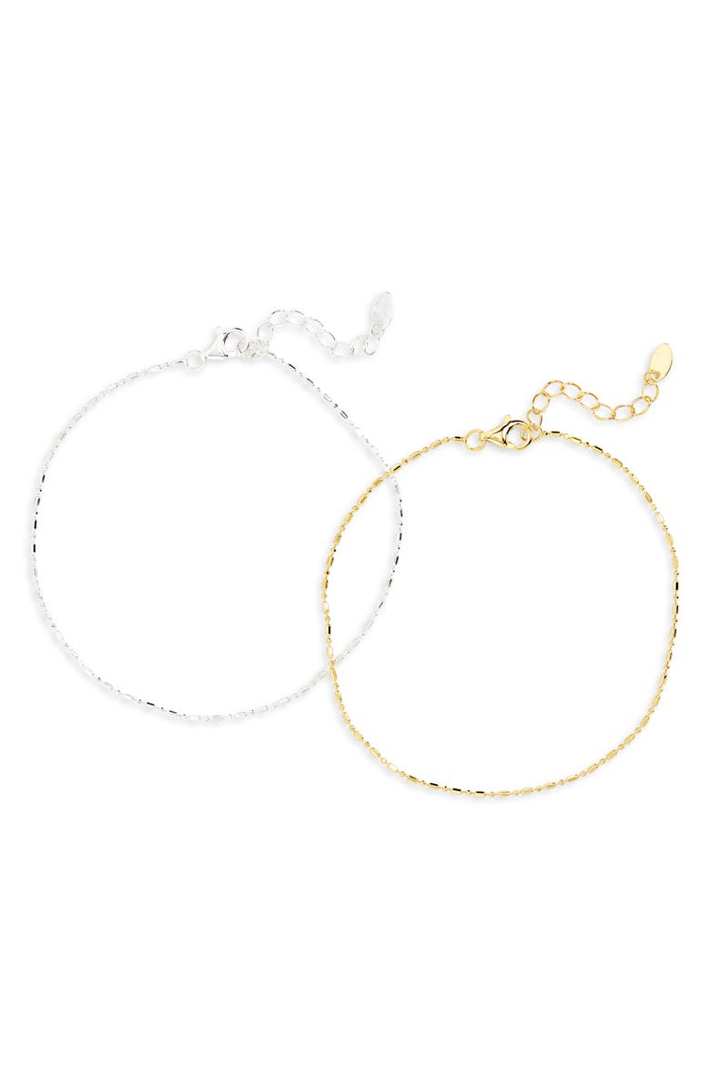 ARGENTO VIVO Set of 2 Textured Layering Bracelets, Alternate, color,